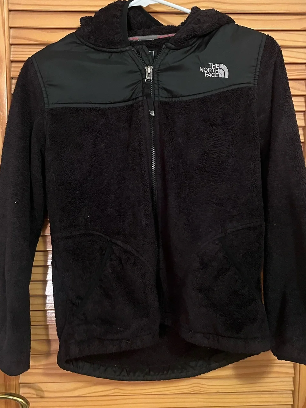 North Face Kids Black Hooded Fleece Jacket Fall/Winter